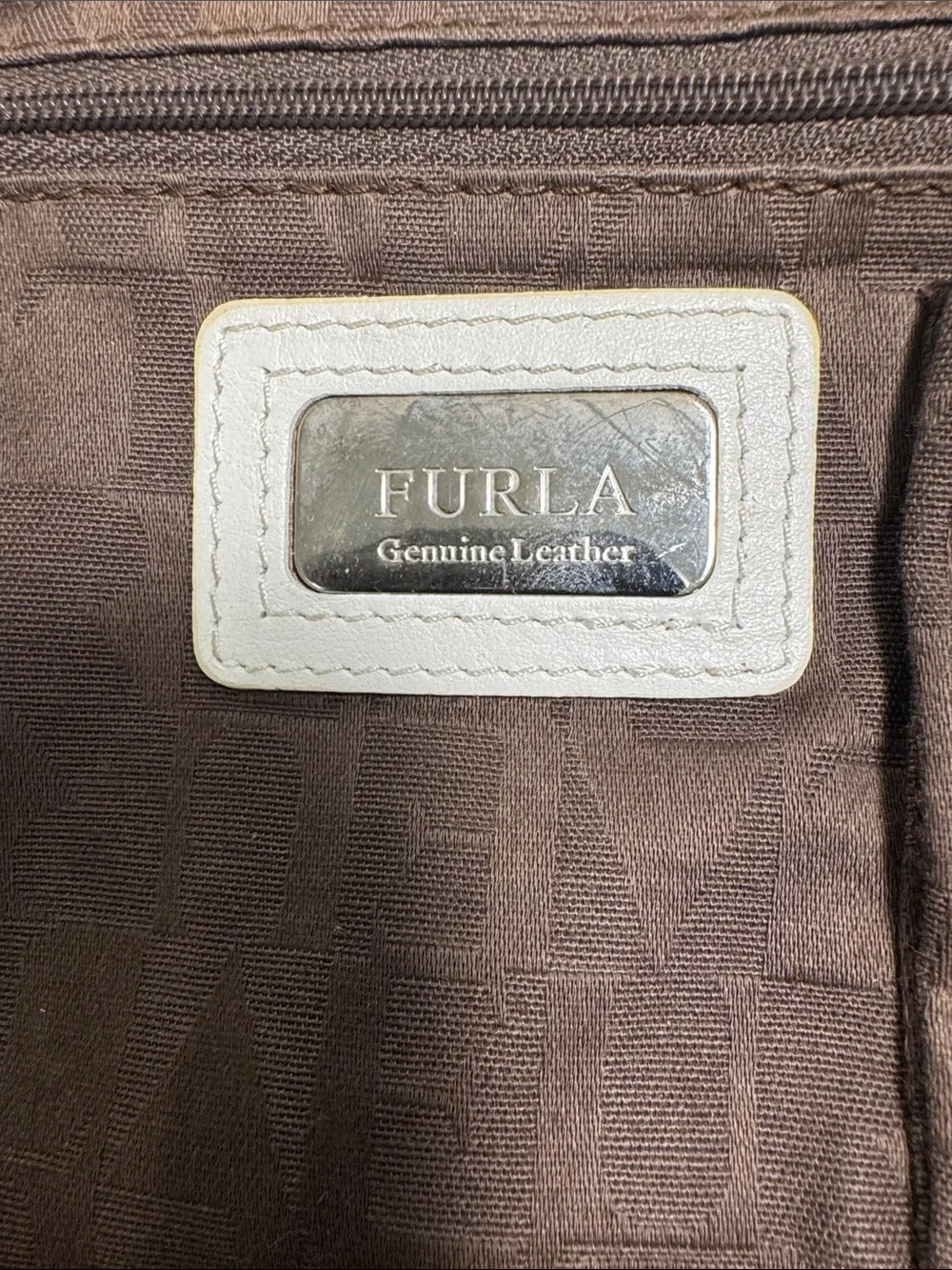 Furla cream pebbled